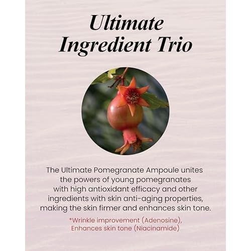 Sooryehan Ultimate Pomegranate Ampoule gift Set (55 ml/1.86 fl oz) - Skin Elasticity, Reduced Wrinkles & Skin Tone Improvement by LG Beauty. Collagen, Elastin, Vitamin C, Propolis,