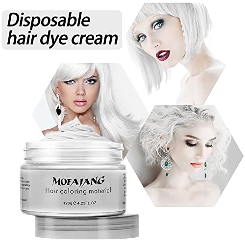 White Hair Wax Color - Temporary Washable Styling Clay