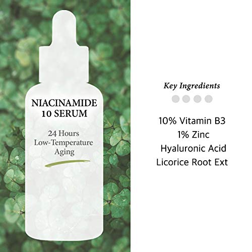 Cos De BAHA Niacinamide 10% Serum 2 Fl Oz ? Zinc PCA, Hyaluronic Acid & Aloe for Balancing, Pore-Refining & Uneven Tone (60 ml)