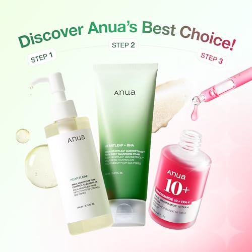 Anua 3-Step Glass Skin Routine Set with Oil Cleanser & Serum