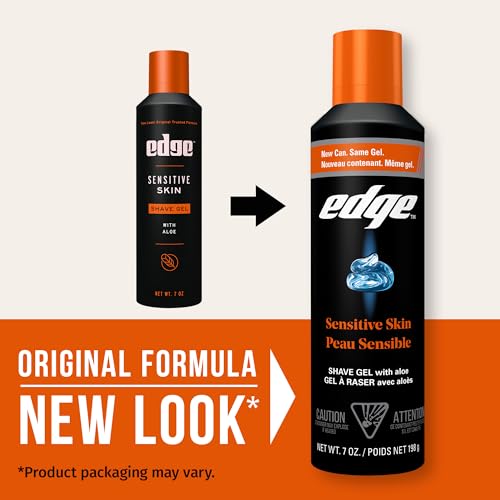 Edge Sensitive Skin Shaving Gel for Men, 7 oz (6 Pack) - Soothes & Refreshes