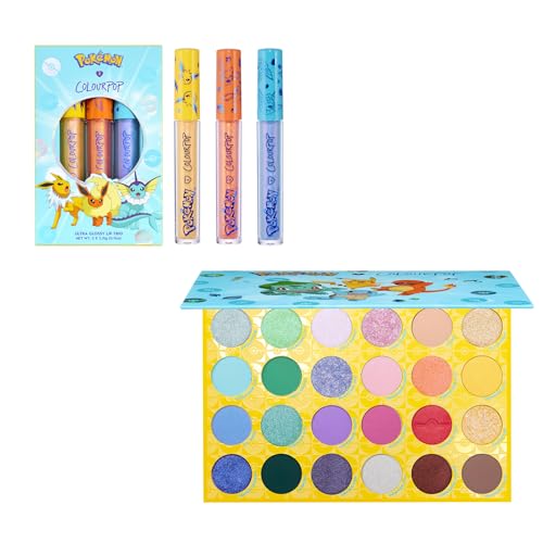 ColourPop x Pok?mon Palett Town Eyeshadow Palette & Evolution Ultra Glossy Lip Trio