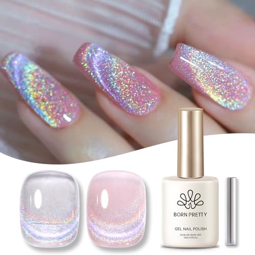 Born Pretty Cat Eye Magnetic Gel Nail Polish - Holographic Glitter, 15ml