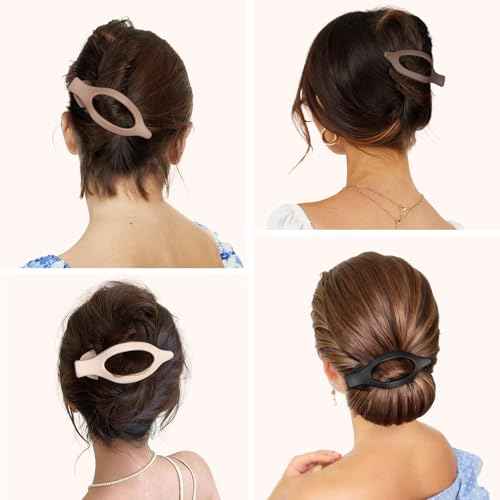 8 Pcs Flat Hair Clips for Women Girls, Flat Claw Clips for Thick Thin Hair, Hair Accessories Barrettes