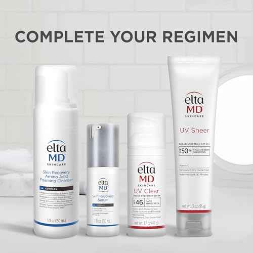 EltaMD UV Clear Face Sunscreen SPF 46, Oil Free for Face with Zinc Oxide, Dermatologist Recommended Sunscreen Lotion, For Acne-Prone Sensitive Skin, 1.7 oz Pump