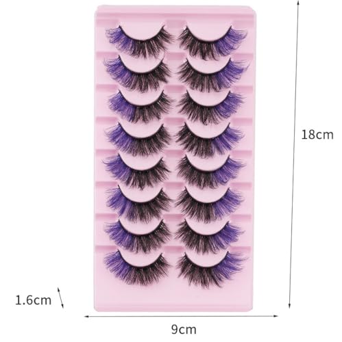 Reusable False Eyelashes 8 Pairs with Pink Tweezers