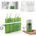 4-in-1 Travel Dispenser Bottles Set, 55ml Leakproof Silicone Containers