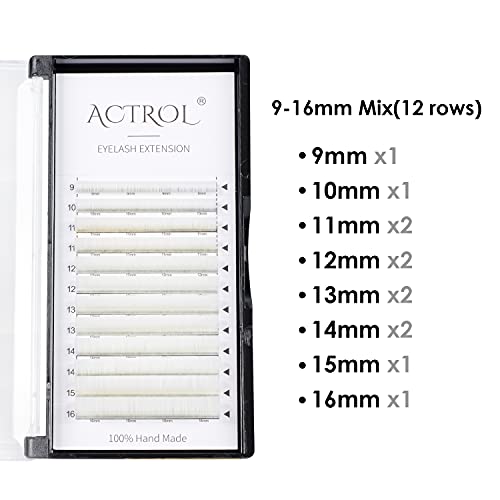 Colored Eyelash Extensions 0.07mm Self-Fanning D Curl Mix