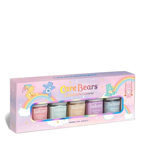 LONDONTOWN Care Bears Nail Polish Set – 5 Mini Pastel & Shimmer Colors