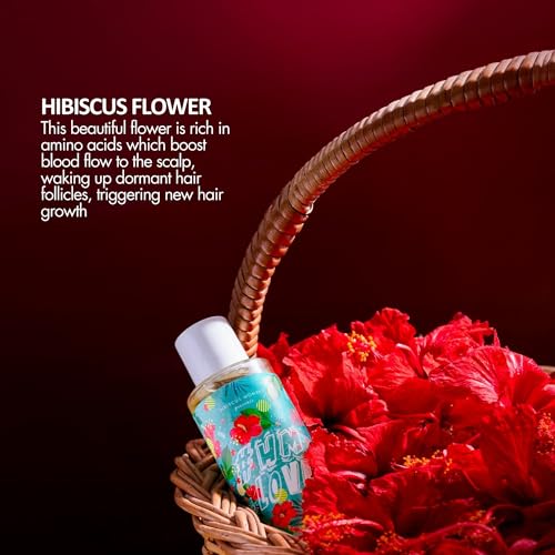 HM Love Scalp & Hair Oil, Promotes Hair Growth, Reduces Hair Fall, Scalp care, Anti Frizz, Real Hibiscus Flowers, Coconut Milk Oil, Natural, No Mineral Oil, Chemical-Free, 100mL