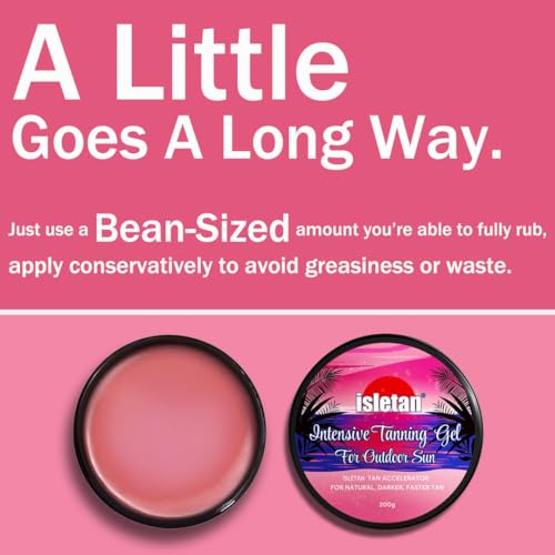 isletan intensive tanning gel peach, tanning gel for outdoor sun, 200g