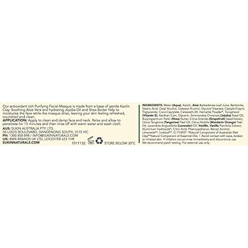 Sukin Organics Purifying Facial Masque, 3.38 Fl. Oz.