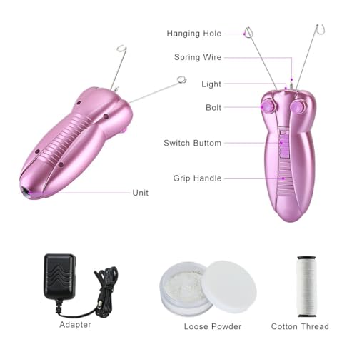 Electric Facial Hair Remover Epilator for Women - Gentle Cotton Thread