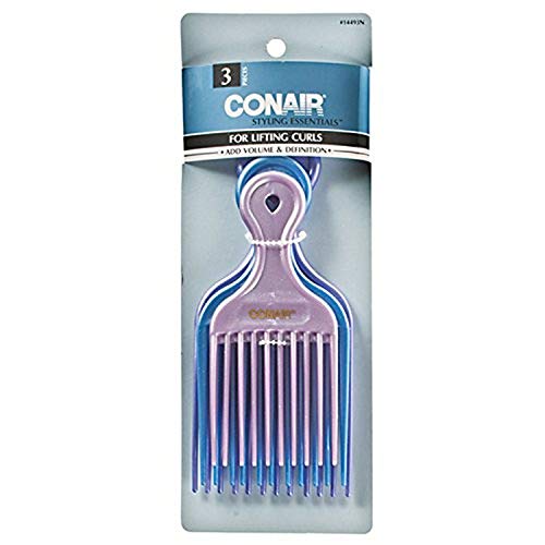 Conair Pro Styling Lift Combs 3-Piece Set for Curly Hair
