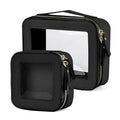 Valleycomfy Clear Cosmetic Bag Set Travel Toiletry Bag Set,Clear Makeup Organizer Bag with Visual Window Double Zipper