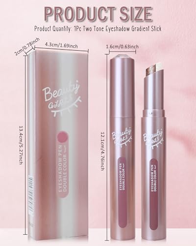 Brown Dual Eyeshadow Stick - Shimmer Gradient Blendable