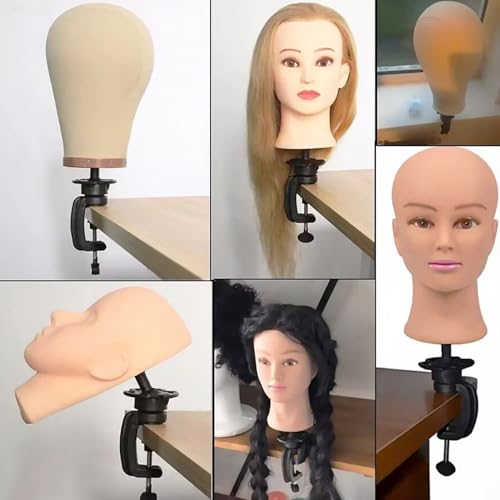 Wig Stand Mannequin Head Holder - Table Clamp Black