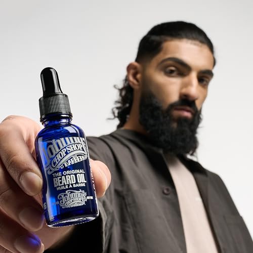 Johnny's Chop Shop Men's Facial Conditioning Beard Oil, Smooth Blend, Natural Oils, Pre/Post Shave 1.01 fl oz (Pack of 1)