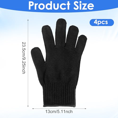 Heat Resistant Gloves for Hair Styling - 2 Pairs Cotton