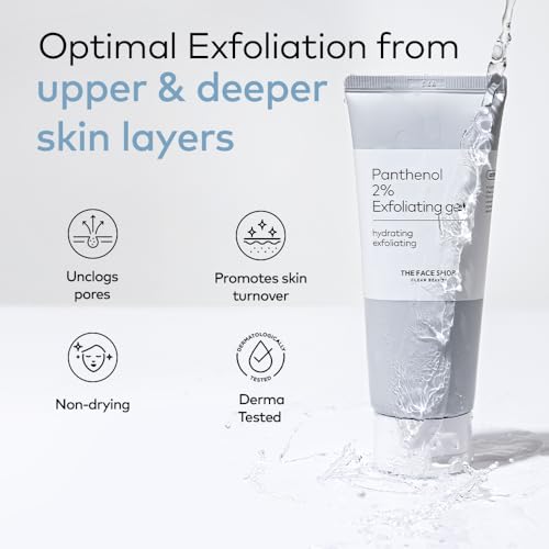 The Face Shop Alltimate Facial Exfoliator - Peeling Gel with Panthenol & AHA/BHA, Gentle Formula, for Smooth, Glowing and Hydrated Skin, Deep Cleansing, Korean Skin Care, 5.07 Fl. Oz.