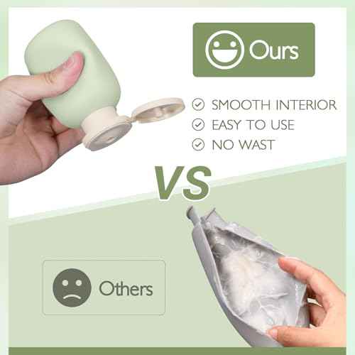 ASEVAT Leak Proof Travel Bottle with Flip Cap, Shampoo and Conditioner Bottle Set, Refillable Containers for Lotion, Cream Shampoo (Green+Blue+Pink, 3.4 Ounces)