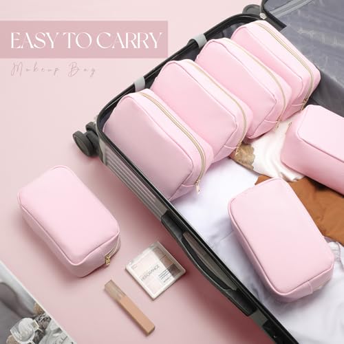 Sweetude 10-Piece Colorful Makeup Bags Bulk - Waterproof Cosmetic Pouches for Women