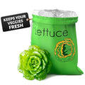 VIKROM Green Reusable Lettuce Keeper with Foil Lining, 13.8x10.6in - Refrigerator Produce Bag