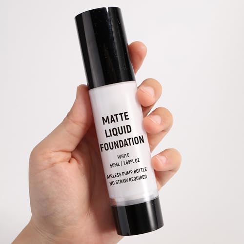 White Face Paint Liquid Foundation - Full Coverage Makeup