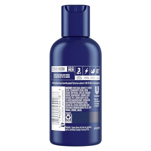 Suave Men 3-in-1 Body Wash Citrus Rush Travel Size 3 Oz