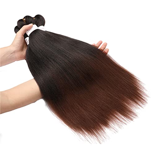 Braiding Hair Pre Stretched 24 Inch 8 Packs Ombre Professional Soft Yaki Texture, Itch Free, Hot Water Setting Extensions for Braids (24in,1B/30)