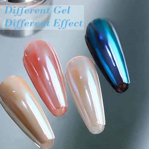 Pretty Diva Moonlight Chrome Nail Powder - Iridescent Aurora Mermaid Pigment