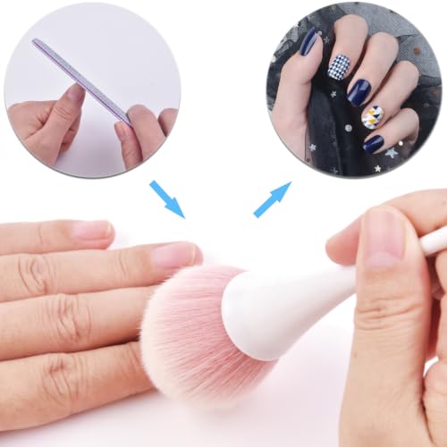 Nail Art Dust Brush Powder Remover Cleaner for Acrylic & Gel Nails