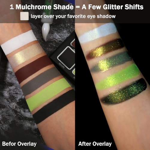 Afflano Smokey Green Eyeshadow Palette, Cyber Goth Smoky Eyes Makeup Eyeshadow Pallet With Mirror, Neon green Brown Black White Grey Highly Pigmented Long Lasting, for Girls Women Green Eyes Makeup
