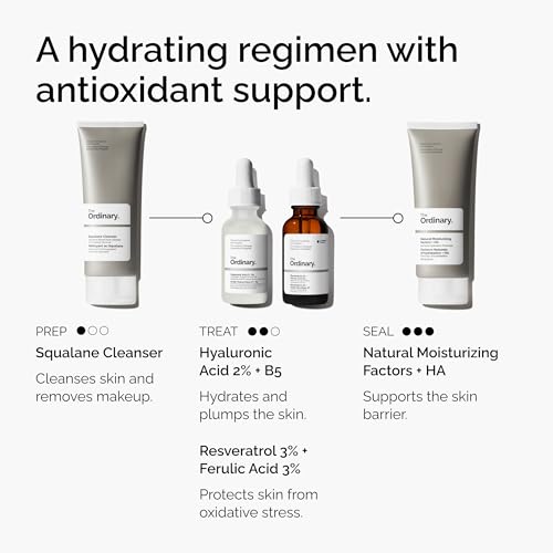 The Ordinary Resveratrol 3% + Ferulic Acid 3%, Antioxidant Serum for Anti-Aging, 1 Fl Oz