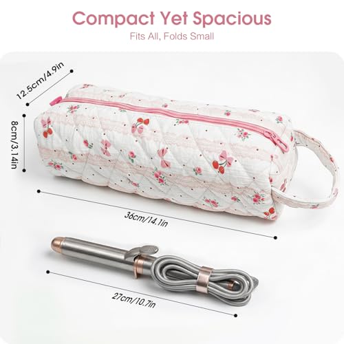 Travel Hair Tools Organizer Bag for Dyson Airwrap & Shark | Pink