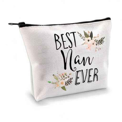 GJTIM Nan Gift for Grandma Makeup Bag Mother's Day Gifts Grandmother Birthday Gifts Best Nan Ever Cosmetic Bag Travel bag (Best Nan Ever Bag)