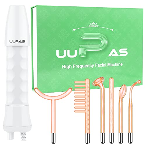 UUPAS High Frequency Facial Wand with 6 Orange Tubes