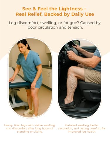 Leg Massager for Circulation & Pain Relief, Varicose Veins Support, Heat & Vibration