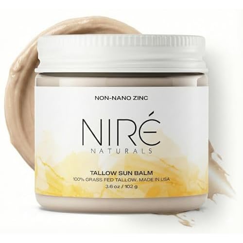 Tinted Mineral Sun Balm for Face. Beef Tallow Non-Nano Zinc Formula, Made in the US with Premium, Non Toxic Ingredients