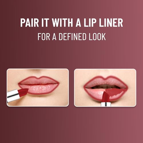 SWISS BEAUTY Pure Matte Creamy Lipstick | Non-drying, Highly pigmented Lipstick | Shade- Coral Red, 3.8gm|