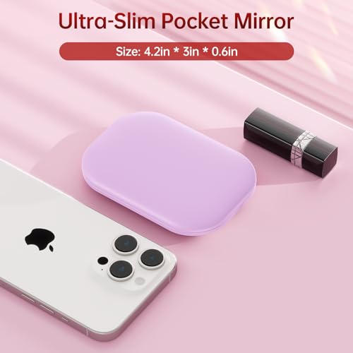 Benbilry Lighted Travel Mirror 1X/3X Magnifying Rechargeable