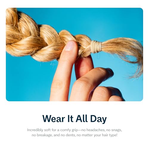 Gimme Beauty No Snag Braid Ends - Seamless Nylon & Spandex Hair Ties for Braids - No-Snag Gentle Hold Design - Zero-Dent, Daily Hair Accessories - 25 Pack, Blonde