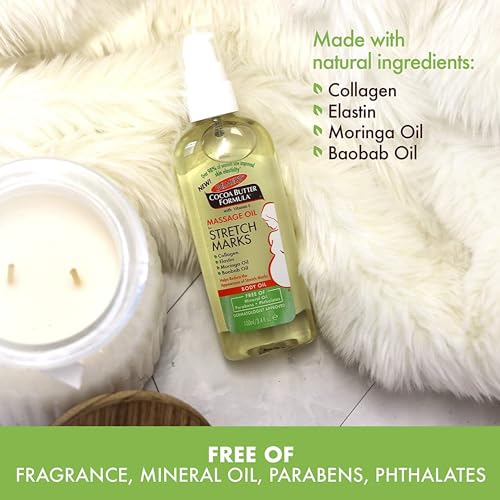 Palmer's Stretch Mark Massage Oil 3.4 Oz | Pregnancy Skincare