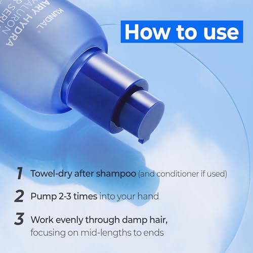 KUNDAL Airy Hyaluron Hair Serum for Deep Moisture & Shine - Korean Hair Treatment