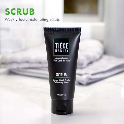 Tiege Hanley Exfoliating Face Wash for Men, 2 Oz - Gentle Face Scrub for Deep Pore Cleansing, Detoxifies & Removes Dead Skin Cells - Refreshing Facial Exfoliator for Dry or Sensitive Skin