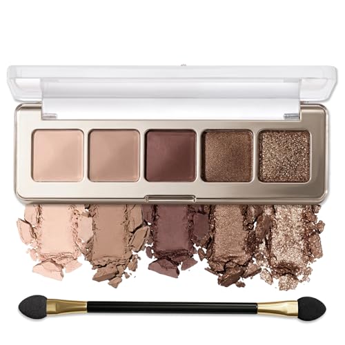 Erinde 5-Color Eyeshadow Palette - Matte & Shimmer Nude Neutrals