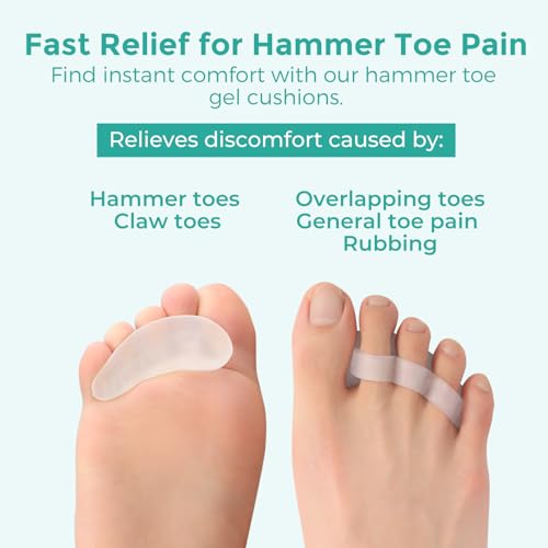 Welnove Hammer Toe Straightener Cushions - 8 Pcs Silicone Pads