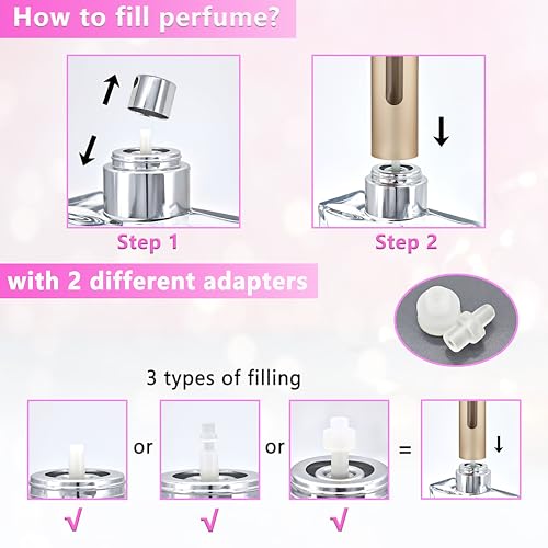 Qavhun 5ml Refillable Perfume Atomizer Travel Bottle - Leakproof Gold