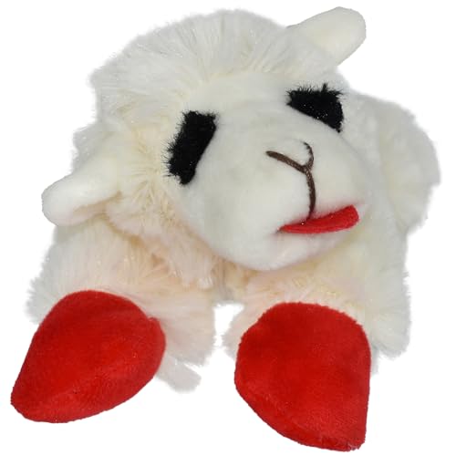 Multipet INTERNATIONAL 843140 Lambchop Plush Squeak Toy Mini for Pets, 6-Inch, White, small