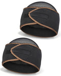 FocusCare 2-in-1 Mesh & Wrap Sleep Cap for Short Hair, Black 2 Pack